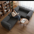 Modern modular corduroy sofa with removable washable covers