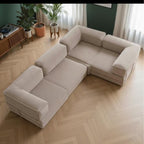 Modular Corduroy Floor Sofa – 3-in-1 Convertible 200 cm Lounge Sofa Bed